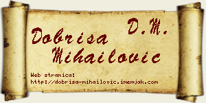 Dobriša Mihailović vizit kartica